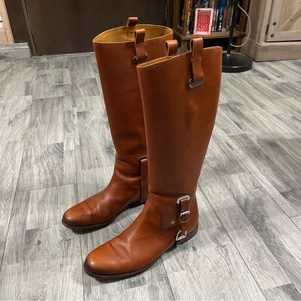 Ralph Lauren Collection Leather Riding Boots Tall Equestrian Italy Women's 9 B